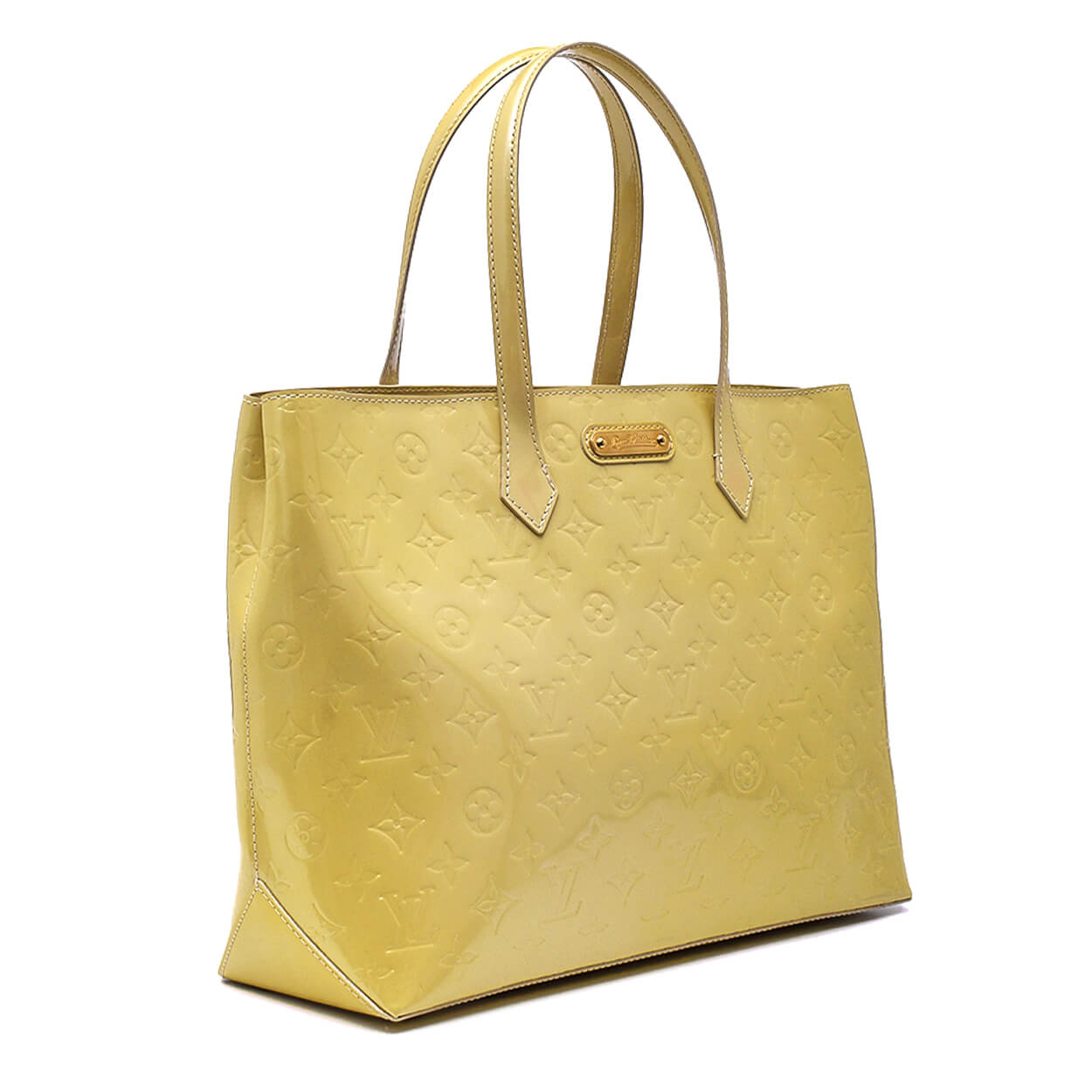 Louis Vuitton - Light Beige Monogram Vernis Leather Wilshire MM Bag